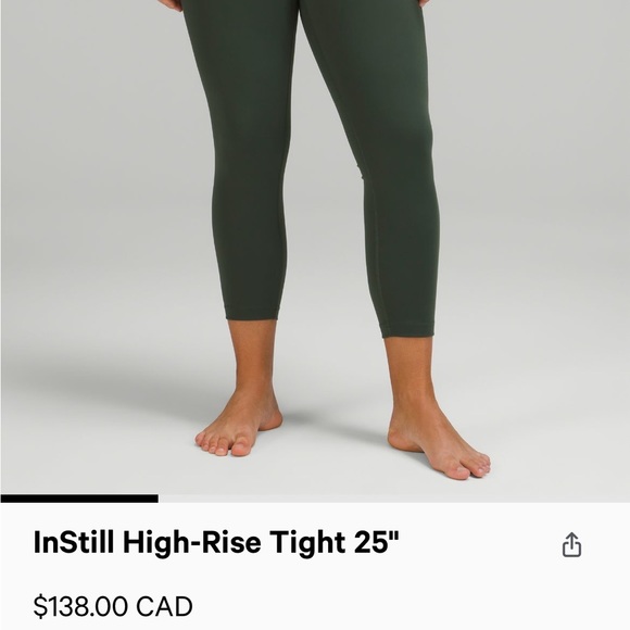 Lululemon Instill 25” HR leggings - Picture 2 of 3